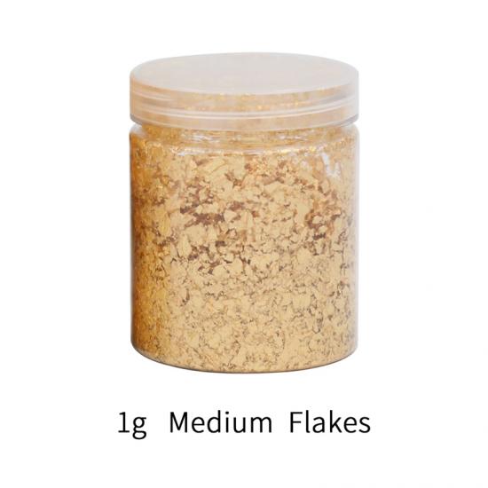 1g 24K Edible Gold Leaf Flakes Jar 