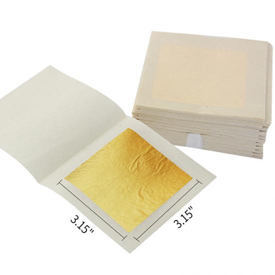 24K Genuine Edible Gold Leaf by KINGBOOM, 10 Sheets Gold Foil